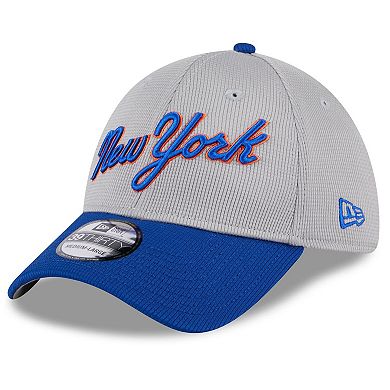 Men's New Era  Gray New York Mets 2024 Batting Practice 39THIRTY Flex Hat