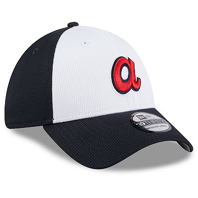 Men's New Era White Atlanta Braves 2024 Batting Practice 39THIRTY Flex Hat