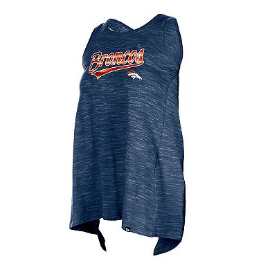 Women's New Era Navy Denver Broncos Space Dye Active Tank Top