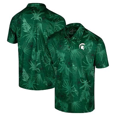 Men's Colosseum Green Michigan State Spartans Big & Tall Palms Polo