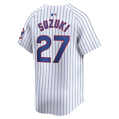 Men's Nike Seiya Suzuki White Chicago Cubs Home Limited Player Jersey