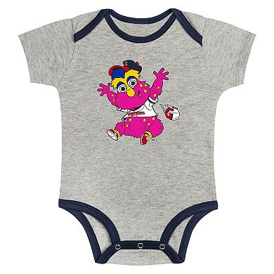 Newborn & Infant Gray/White Cleveland Guardians Two-Pack Play Ball Bodysuit Set