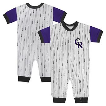 Infant Fanatics Branded White Colorado Rockies Logo Best Series Full-Snap Jumper