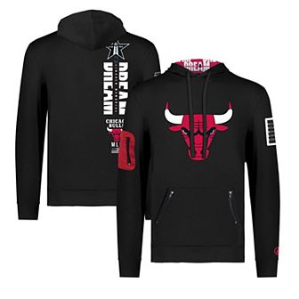 Unisex FISLL x Black History Collection Black Chicago Bulls Pullover Hoodie