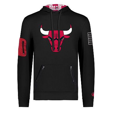 Unisex FISLL x Black History Collection  Black Chicago Bulls Pullover Hoodie