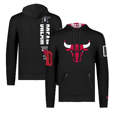 Unisex FISLL x Black History Collection Black Chicago Bulls Pullover Hoodie