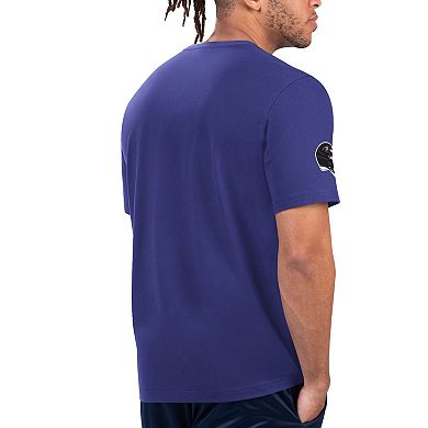 Men's Starter Purple/Black Baltimore Ravens Finish Line Extreme Graphic T-Shirt
