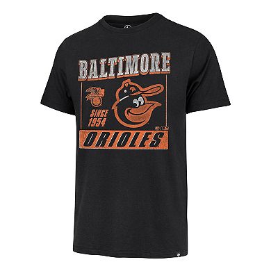 Men's '47 Black Baltimore Orioles Outlast Franklin T-Shirt