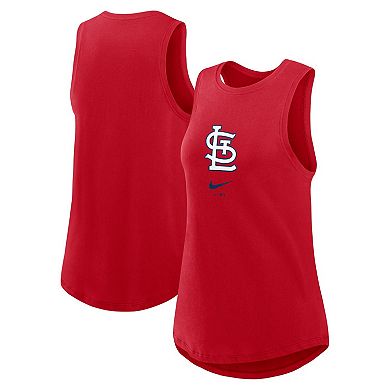 Women's Nike Red St. Louis Cardinals Legacy Icon High Neck Fashion Tank Top