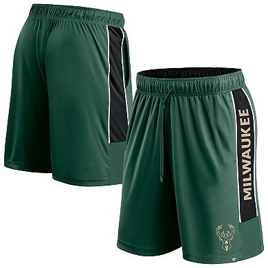 Men's Fanatics Branded Hunter Green Milwaukee Bucks Game Winner Defender Shorts