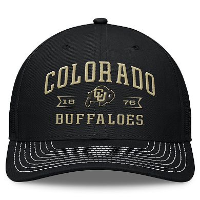 Men's Top of the World Black Colorado Buffaloes Carson Trucker Adjustable Hat