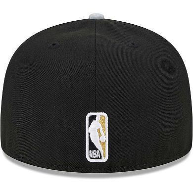 Men's New Era Black/Gray San Antonio Spurs Gameday Gold Pop Stars 59FIFTY Fitted Hat