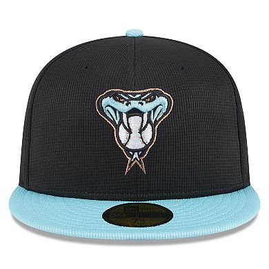 Men's New Era Black Arizona Diamondbacks 2024 Batting Practice 59FIFTY Fitted Hat