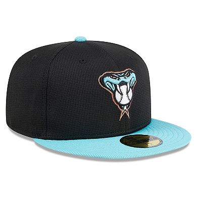 Men's New Era Black Arizona Diamondbacks 2024 Batting Practice 59FIFTY Fitted Hat