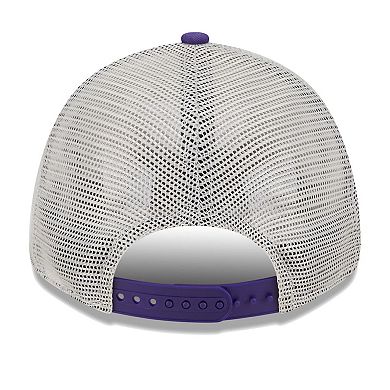 Men's New Era Khaki/Purple Phoenix Suns Throwback Patch Trucker 9FORTY Adjustable Hat