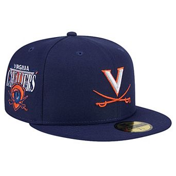 Men's New Era Navy Virginia Cavaliers Throwback 59FIFTY Fitted Hat