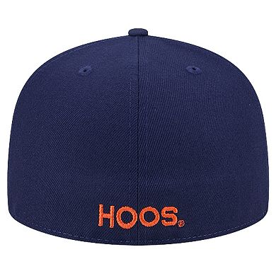 Men's New Era Navy Virginia Cavaliers Throwback 59FIFTY Fitted Hat