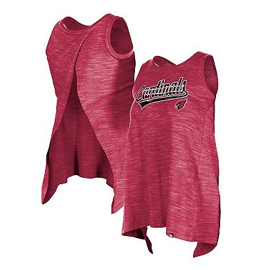 Women's New Era Cardinal Arizona Cardinals Space Dye Active Tank Top