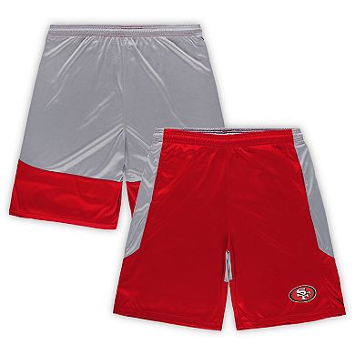 Men's Fanatics Branded Scarlet San Francisco 49ers Big & Tall Team Logo Shorts