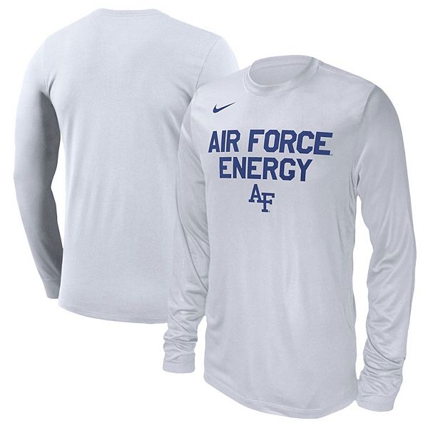 Unisex Nike White Air Force Falcons 2024 OnCourt Bench Long Sleeve TShirt