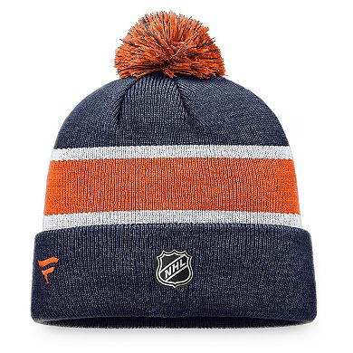 Men's Fanatics Branded Navy/Orange New York Islanders Special Edition Cuffed Knit Hat with Pom