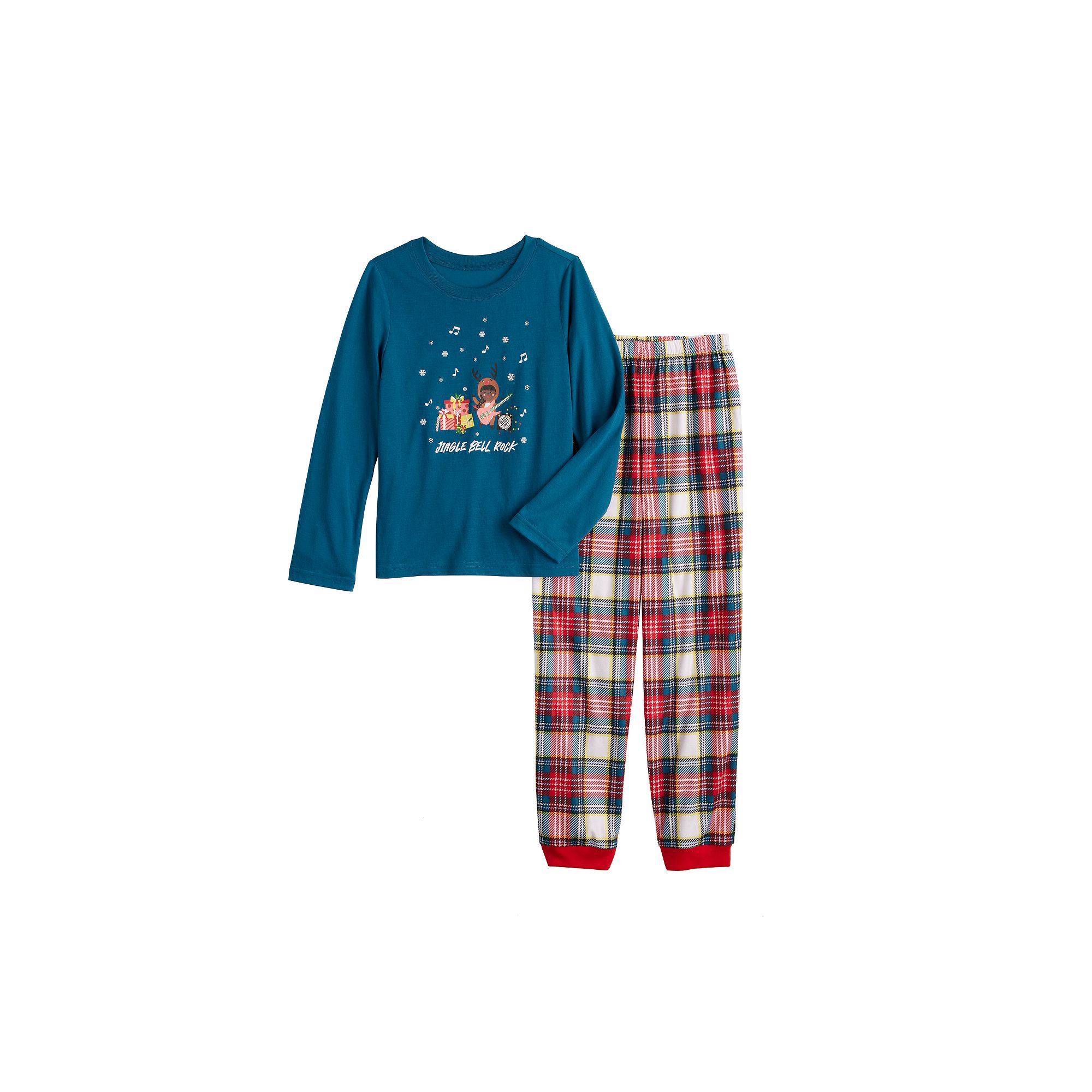 Girls 4-16 Jammies For Your Families® Jingle Bell Rock Pajama Top & Pajama