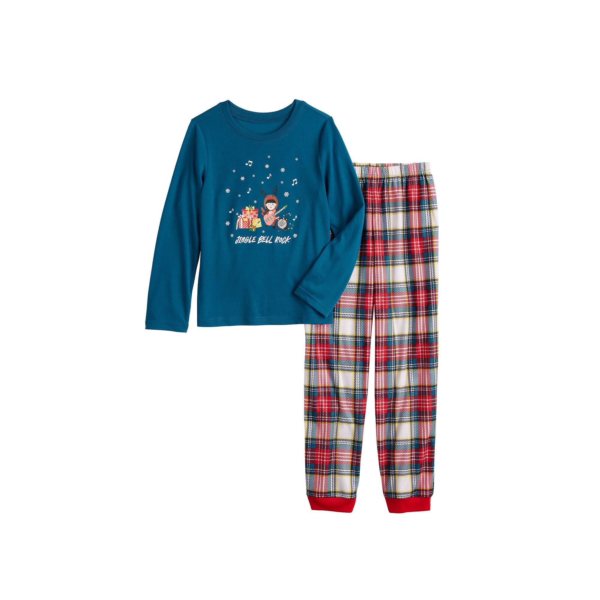 Girls 4-16 Jammies For Your Families® Jingle Bell Rock Pajama Top & Pajama