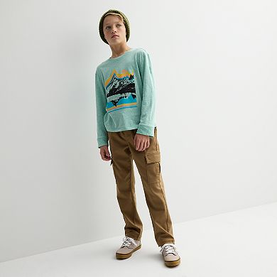Boys 7-20 Sonoma Goods For Life® Everyday Long Sleeve Graphic Tee in Regular & Husky