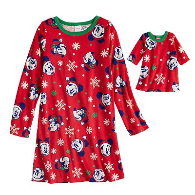 Disney s Mickey Minnie Mouse Girls 4 10 Nightgown Matching Doll Gown by Jammies For Your Families