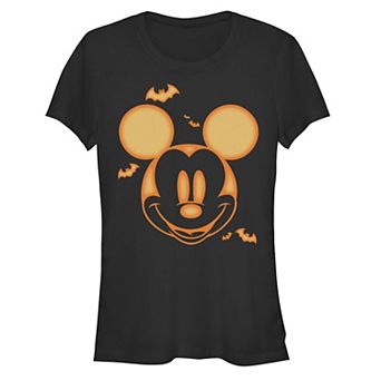 Disney's Mickey Mouse Juniors' Pumpkin Fitted Graphic Tee