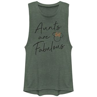 Disney's Mickey Mouse Juniors' Aunts Are Fabulous Leopard Festival Muscle Graphic Tank