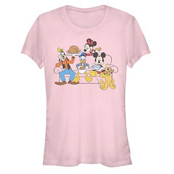 Disney's Mickey & Friends Juniors' Thanksgiving Friendsgiving Couch Graphic Tee