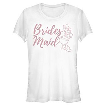 Disney's Daisy Duck Juniors' Bridesmaid Daisy Fitted Graphic Tee
