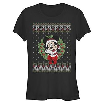 Disney's Mickey Mouse Juniors' Sweater Fitted Graphic Tee