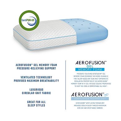 BodiPedic AeroFusion Gusseted Gel-Infused Memory Foam Bed Pillow