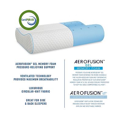 BodiPedic AeroFusion Contour Gel-Infused Memory Foam Bed Pillow