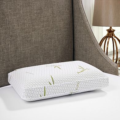 BodiPedic Green Tea Infused Memory Foam Bed Pillow with Rayon from Bamboo Infused Cover