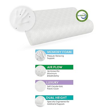 BodiPedic Classic Support Contour Memory Foam Bed Pillow
