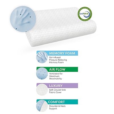 BodiPedic Gel Support Contour Memory Foam Bed Pillow