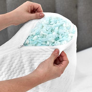 BodiPedic Custom Comfort Memory Foam Cluster Jumbo Bed Pillow