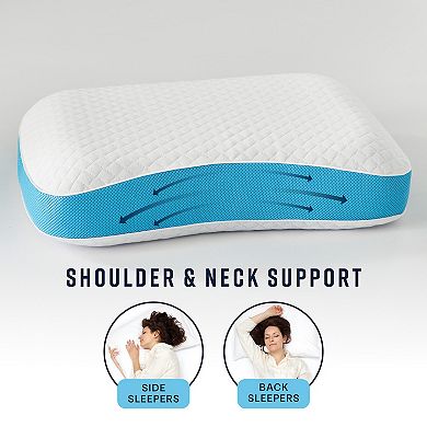 BodiPedic Side & Back Sleeper Gel-Infused Memory Foam Bed Pillow