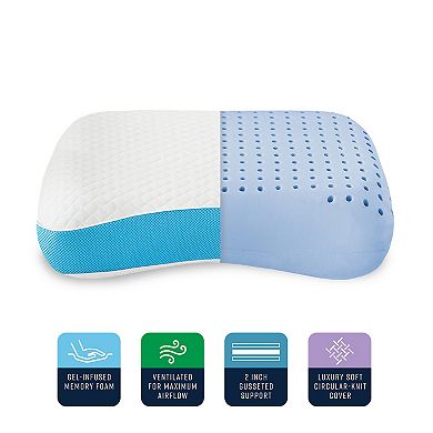 BodiPedic Side & Back Sleeper Gel-Infused Memory Foam Bed Pillow