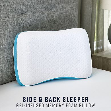 BodiPedic Side & Back Sleeper Gel-Infused Memory Foam Bed Pillow