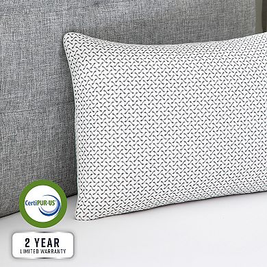 BodiPedic Gel-Infused Memory Foam Cluster Jumbo Bed Pillow with Charcoal Infused Cover