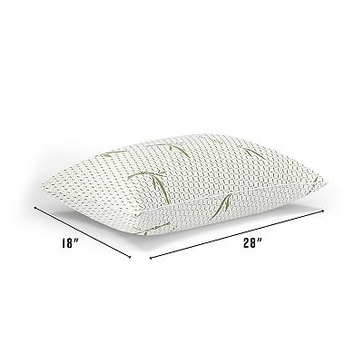 BodiPedic Gel-Infused Memory Foam Cluster Jumbo Bed Pillow with Rayon from Bamboo Infused Cover