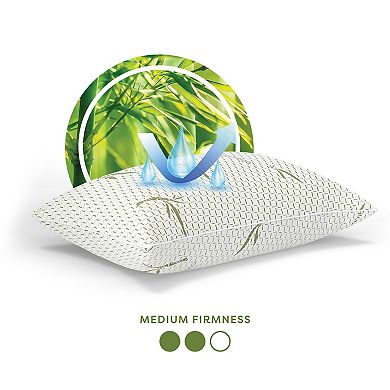 BodiPedic Gel-Infused Memory Foam Cluster Jumbo Bed Pillow with Rayon from Bamboo Infused Cover