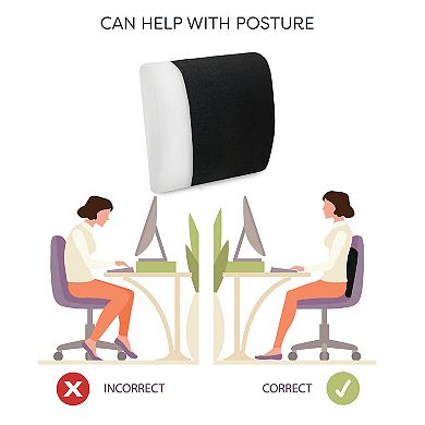 BodiPedic Lumbar Back Support Memory Foam Accessory Pillow