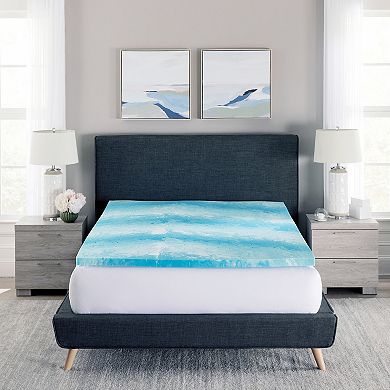 BodiPedic 2-Inch Cooling Gel Swirl Memory Foam Mattress Topper