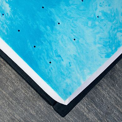 BodiPedic 2-Inch Cooling Gel Swirl Memory Foam Mattress Topper