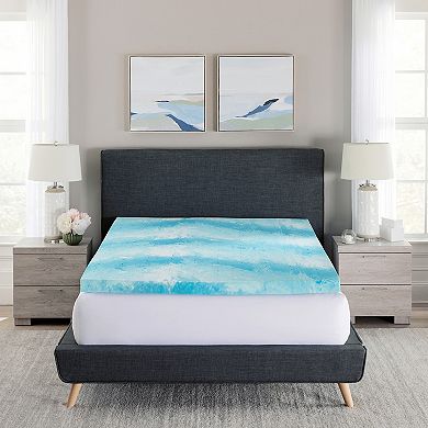 BodiPedic 3-Inch Cooling Gel Swirl Memory Foam Mattress Topper